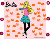 Dibujo Barbie y su mascota pintado por melina_222