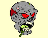 Dibujo Cabeza de zombi pintado por astriid