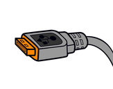 Dibujo Cable USB pintado por Impresora