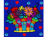 Dibujo Cesta de flores 7 pintado por la-rubia