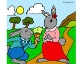 Dibujo Conejos pintado por queyla