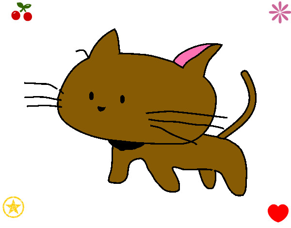 Dibujo Cría de gato pintado por flor2901