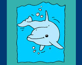 Dibujo Delfín 2 pintado por alballave