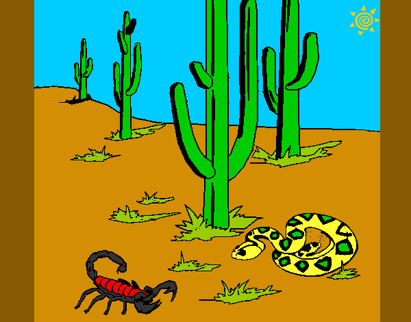 Dibujo Desierto pintado por allu3
