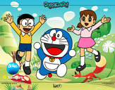 Dibujo Doraemon y amigos pintado por ndeye