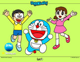 Dibujo Doraemon y amigos pintado por raquel99