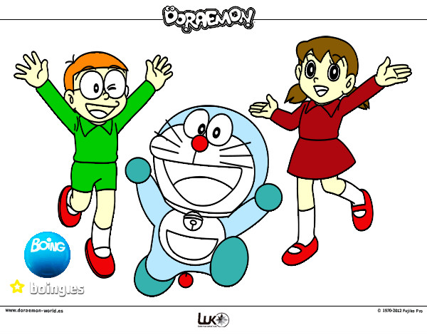 Dibujo Doraemon y amigos pintado por samuel136