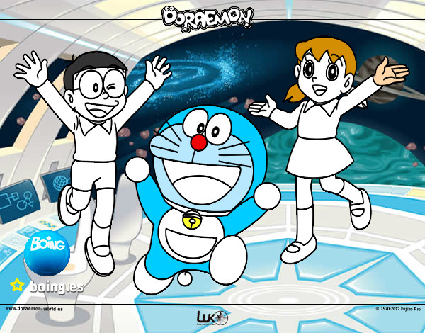 Dibujo Doraemon y amigos pintado por sandr000