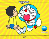 Dibujo Doraemon y Nobita pintado por Kagome10