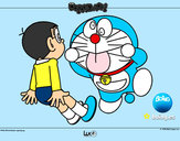 Dibujo Doraemon y Nobita pintado por natalia21