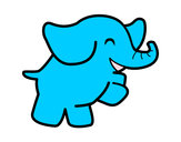 Dibujo Elefante bailarín pintado por modorras 