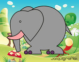 Dibujo Elefante grande pintado por jahebara