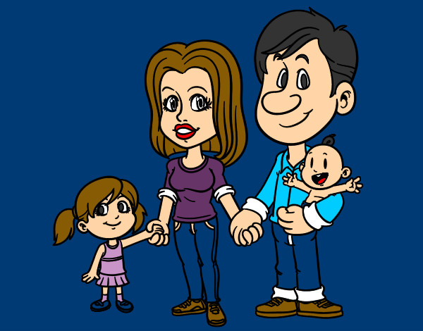 Dibujo Familia feliz pintado por crisaba