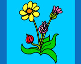 Dibujo Flores 2 pintado por queyla