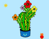Dibujo Flores de cactus pintado por queyla