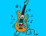 Dibujo Guitarra eléctrica pintado por Tony14