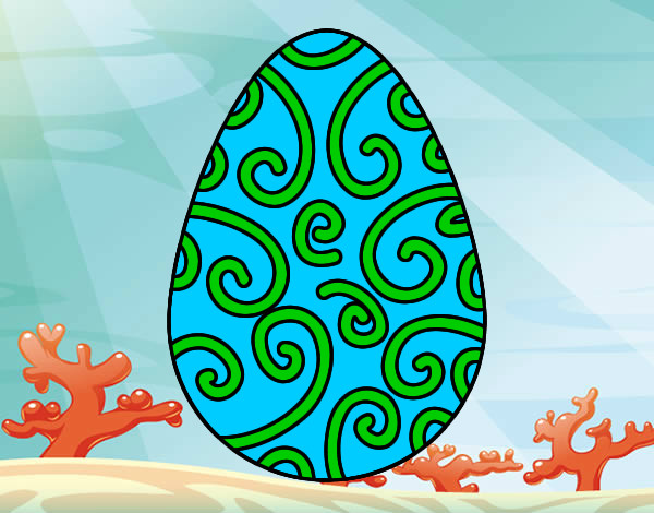 Dibujo Huevo decorado pintado por silvitica