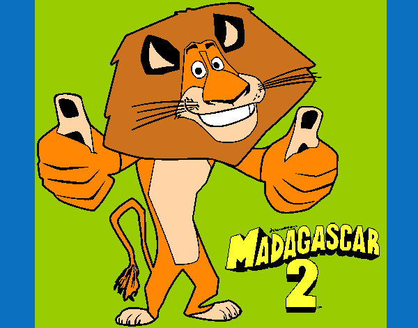 Dibujo Madagascar 2 Alex pintado por KathAyala