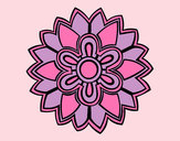 Dibujo Mándala con forma de flor weiss pintado por JAUMEEE