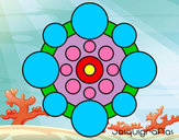 Dibujo Mandala con redondas pintado por izan4