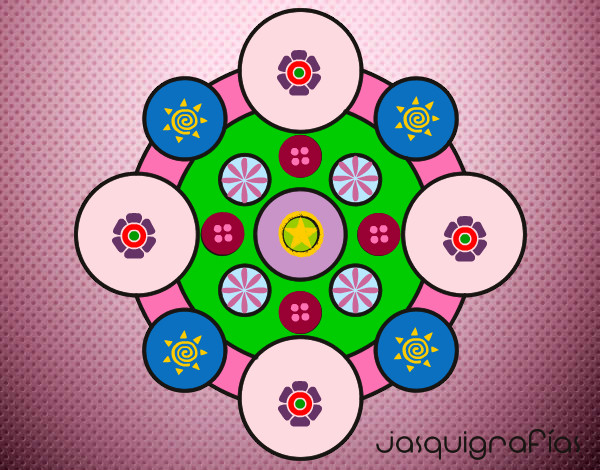 Mandala con redondas