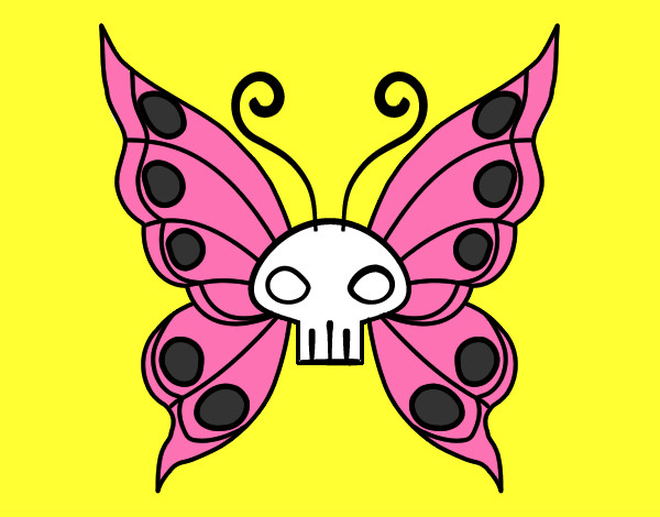Dibujo Mariposa Emo pintado por gharhophez