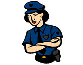 Dibujo Mujer policía pintado por ROOS