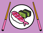 Dibujo Plato de Sushi pintado por anmo10