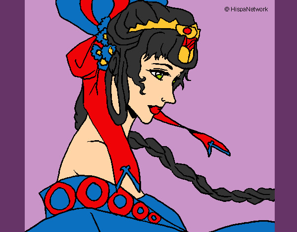 Dibujo Princesa china pintado por  palomya