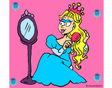 Dibujo Princesa y espejo pintado por eki123