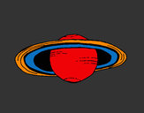 Dibujo Saturno pintado por argmaxi