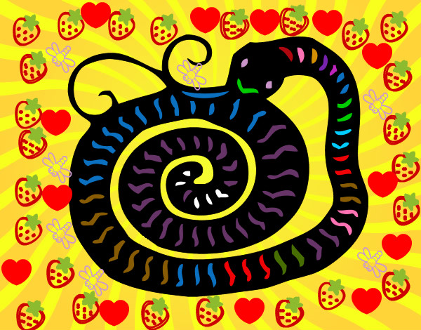 Dibujo Signo de la serpiente pintado por Ameli