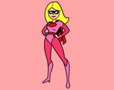 Dibujo Superheroina pintado por anmo10