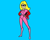 Dibujo Superheroina pintado por biankita