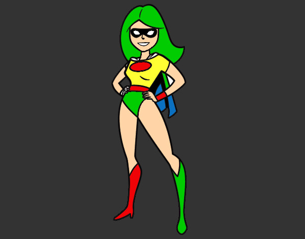 Dibujo Superheroina pintado por NicoMicky