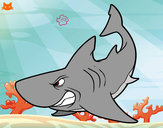 Dibujo Tiburón enfadado pintado por Flippy