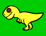 Dibujo Tiranosaurio rex joven pintado por isco