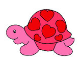 Dibujo Tortuga con corazones pintado por gilmarsita