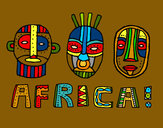 Dibujo Tribus de África pintado por happylion