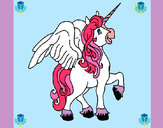 Dibujo Unicornio con alas pintado por PEPITAYO5