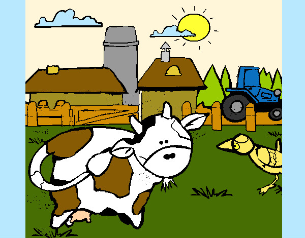 Dibujo Vaca en la granja pintado por annycristi