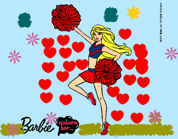 Dibujo Barbie animadora pintado por reina2003