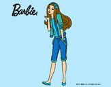 Dibujo Barbie con look casual pintado por queyla