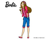 Dibujo Barbie con look casual pintado por tify18