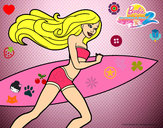 Dibujo Barbie corre al agua pintado por edwisanny