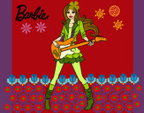 Dibujo Barbie guitarrista pintado por queyla