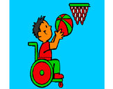 Dibujo Básquet en silla de ruedas pintado por popopo