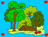 Dibujo Bosque 2 pintado por adrian2002