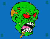 Dibujo Cabeza de zombi pintado por isai7
