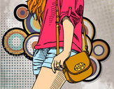 Dibujo Chica con bolso pintado por TheMarce